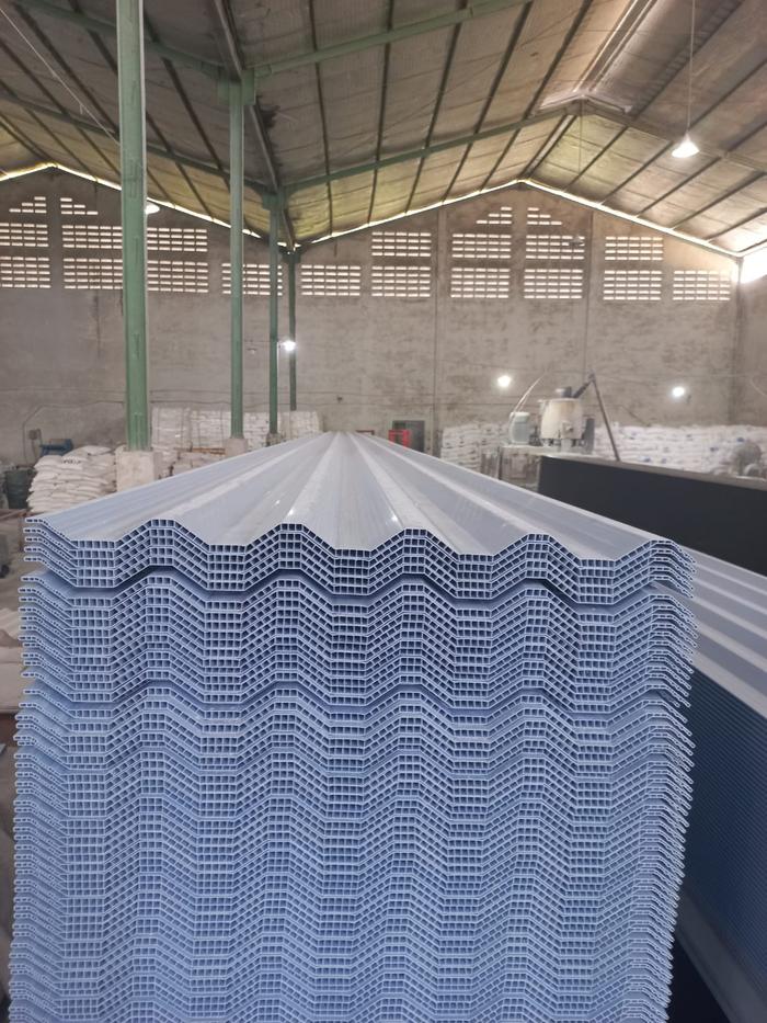 Gambar ATAP UPVC GOLDEN HORSE 780 DOFF TRANSPARAN - BIRU DOFF dari Roofing Solutions by Arthanindo undefined Tokopedia