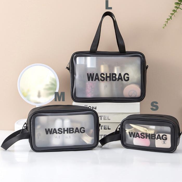 Gambar Tas Kosmetik / Tas Alat Mandi Waterproof - Hitam, Besar dari Juragan91 undefined Tokopedia