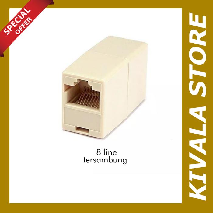 Barrel connector RJ45 RJ-45 gigabit poe penyambung ethernet lan