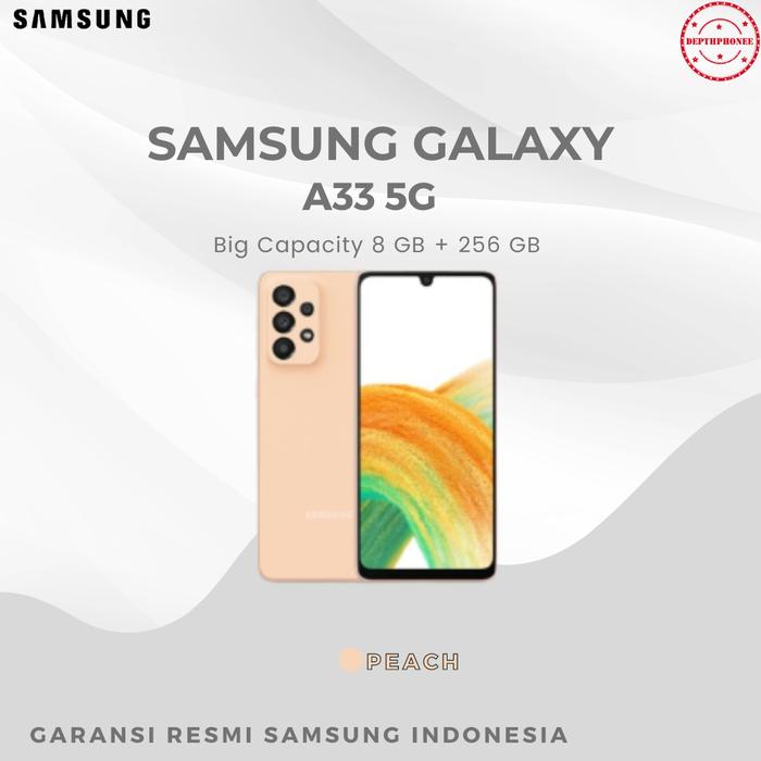 Gambar SAMSUNG GALAXY A33 5G 8/256 GARANSI RESMI - Orange dari Depthphonee undefined Tokopedia