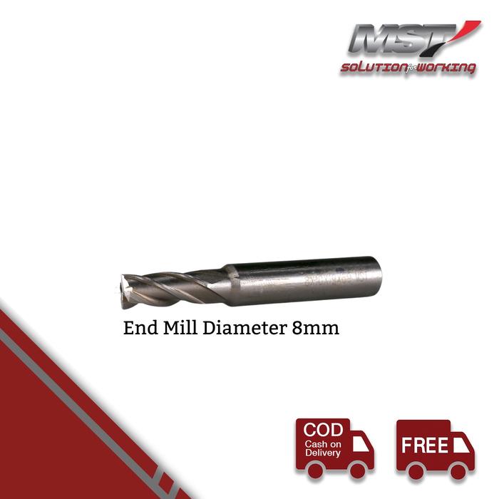 Gambar MST MATA PISAU MILLING- MESIN FRAIS / END MILL HSS 4 Flute - 8x10x19x69mm dari MST TOOLS undefined Tokopedia