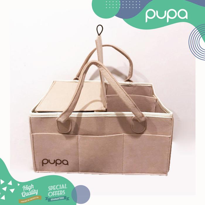 Gambar CADDY BAG BAYI + TUTUP / FELT DIAPER CADDY BAG / TAS BAYI BABY PENUTUP dari MesindoJaya undefined Tokopedia