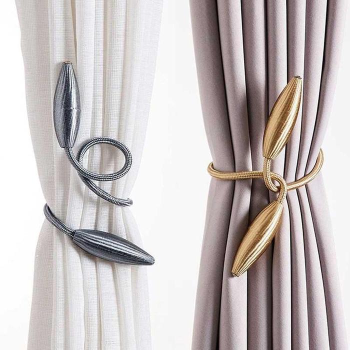 Gambar Tali Pengikat Tirai Gorden Tiebacks Curtain Clip 2 PCS - A65 - Silver dari Take Me Pay undefined Tokopedia