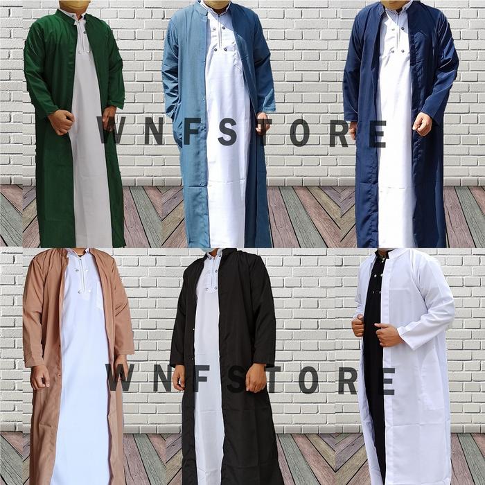 Gambar Gamis luaran pria jubah luaran pria grosir toko harga pas Harga-Pas - Hitam, M dari WNF STORE_NEW undefined Tokopedia