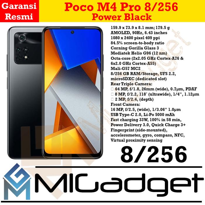 Gambar Poco M4 Pro M 4 Pro 8/256 Garansi Resmi - Power Black dari MiGadget Malang undefined Tokopedia