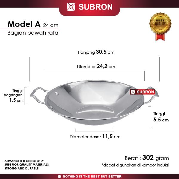 Gambar SUBRON Wajan MINI Piring Saji Prasmanan Katel Bar Stainless Steel Teba - ModelA 24cm dari SUBRON KITCHENWARE undefined Tokopedia