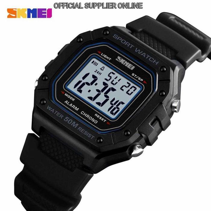 Gambar JAM SKMEI ANAK ORIGINAL ANTI AIR KEREN MURAH BERKUALITAS TERBARU - hitam putih dari supllier online undefined Tokopedia
