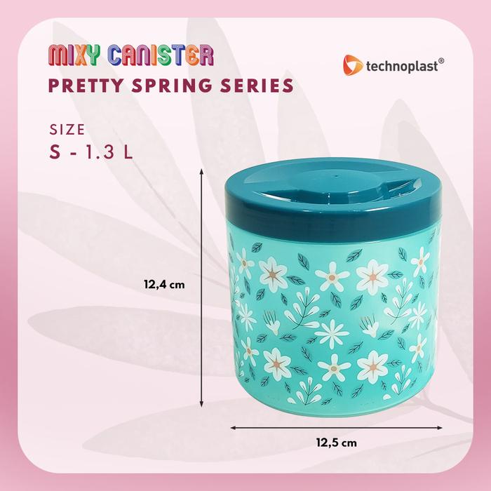 Gambar MIXY CANISTER / WADAH / TOPLES MAKANAN SERIES PRETTY SPRING - S dari Technoplast undefined Tokopedia