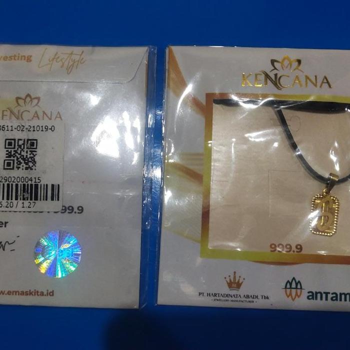 Gambar Liontin Aksara Huruf A - Z Kencana 999,9 24k - S dari Toko DC Online undefined Tokopedia