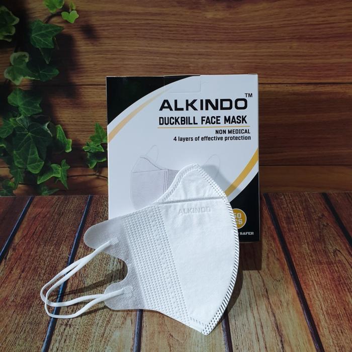 Gambar Masker Duckbill Dukbill Dakbil Alkindo Garis Isi 50 Earloop - Putih dari Om Rudy undefined Tokopedia