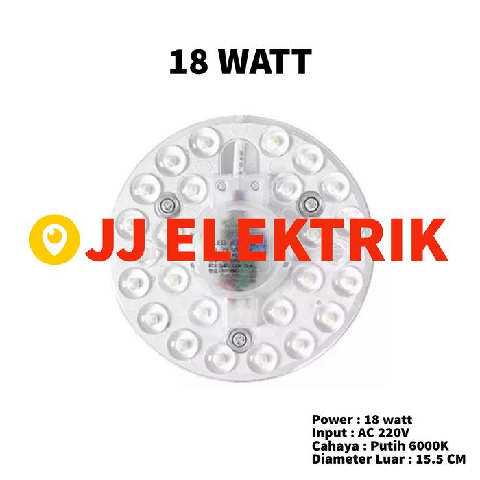 Gambar Lampu LED Modul Refill Pengganti Lampu Plafon Tempel Hias TL Ring - 18w putih II dari JJELEKTRIK undefined Tokopedia