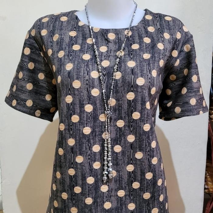 Gambar Atasan Scuba Polkadot - Hitam, L dari Aneka Trends undefined Tokopedia