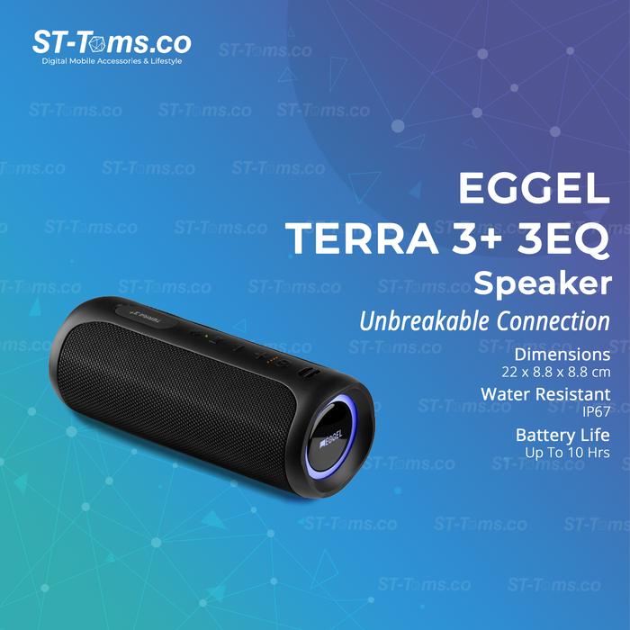 Gambar Eggel Terra 3 Plus 3EQ / Terra 3+ 3EQ Waterproof Bluetooth Speaker RGB dari ST-Toms.co undefined Tokopedia