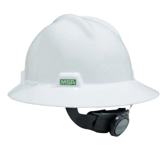 Gambar Helm Safety Proyek MSA Fullbrim Original USA Sarangan Fastrack - Putih dari Multindo Safety undefined Tokopedia