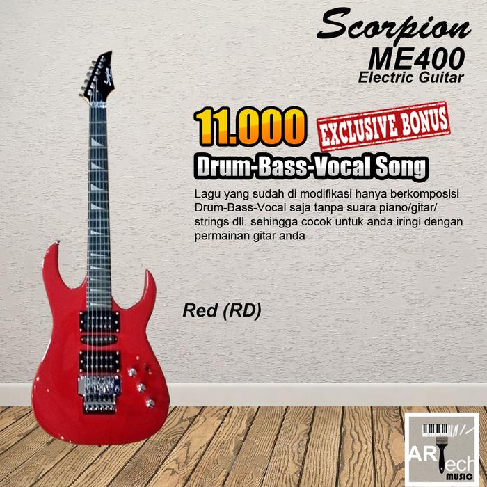 Gambar Scorpion ME400 / ME 400 Guitar Electric - Gitar Elektrik Original - Red dari Artech Music undefined Tokopedia