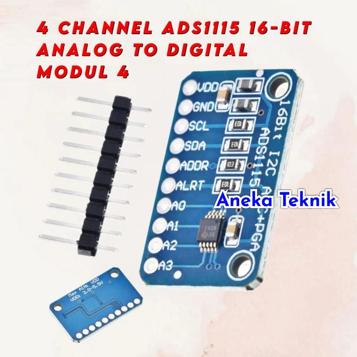 Jual 4 Channel ADS1115 16 Bit ANALOG to DIGITAL Modul 4 - Jakarta Barat ...