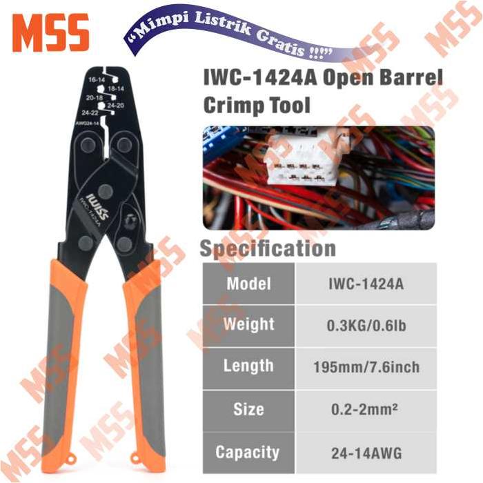 Gambar IWISS 1424A Tang Crimping Molex ,Delphi ,AMP/Tyco ,Computer,Automotive dari MEGA SOLAR undefined Tokopedia