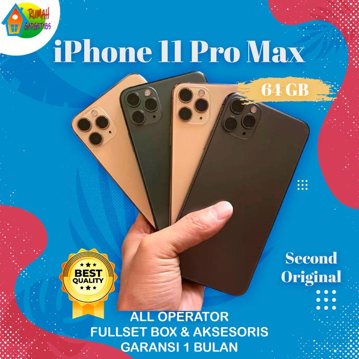 Gambar second iPhone 11 Pro Max64 GB-all opertor - wifi only, gold dari RumahGadget185 undefined Tokopedia