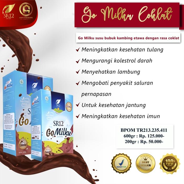 Gambar SR12 Go Milku Susu Kambing Milk Goat BPOM - Cokelat - Cokelat, 200 gram dari Malita Aldiz undefined Tokopedia