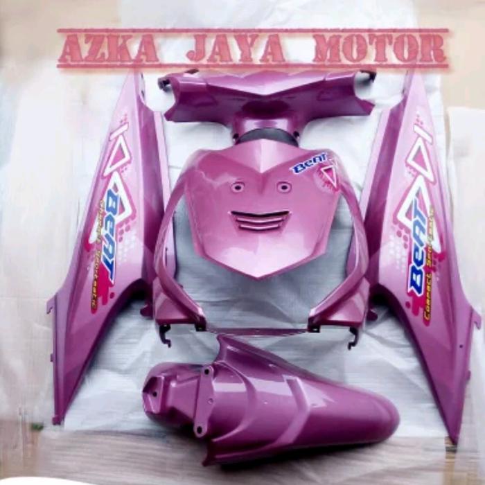 Gambar Full Body Halus Honda Beat Karbu Lama Warna Merah Marun - Pink + Strip dari Azka Jaya Motor undefined Tokopedia