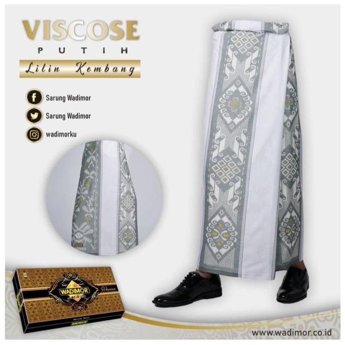 Gambar Berkah!! Sarung Tenun Wadimor Terbaru Wadimor Viscose Putih Lilin - Lis abu, Dewasa dari LeonitaLand undefined Tokopedia
