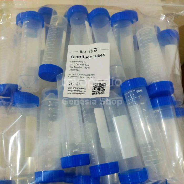 Gambar Tabung Conical Centrifuge Tube 50 ml Standable Self Standing BioSeen dari Genesia Lab undefined Tokopedia
