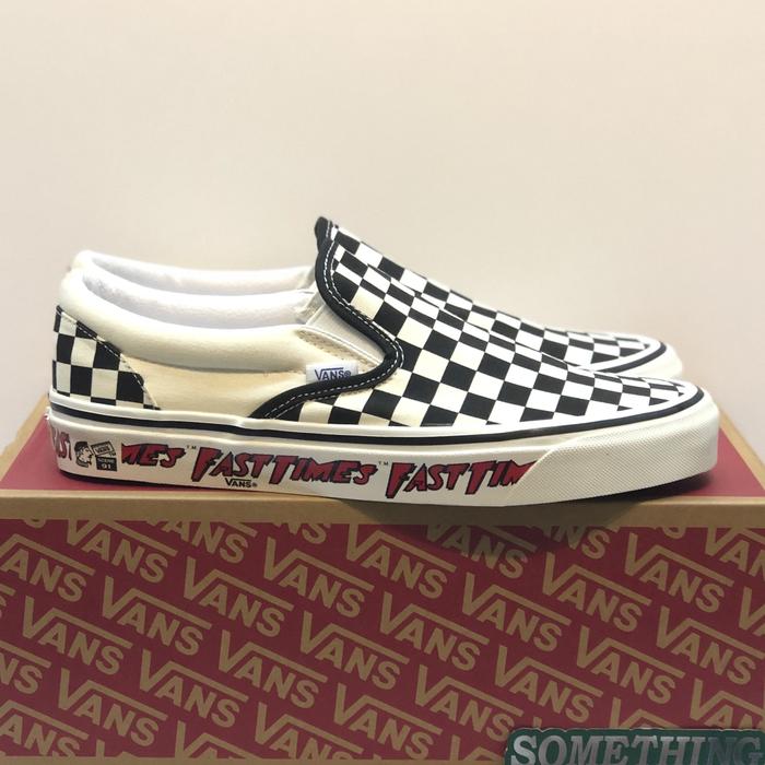 Jual VANS SLIP ON ANAHEIM CHECKERBOARD X FAST TIMES 10us