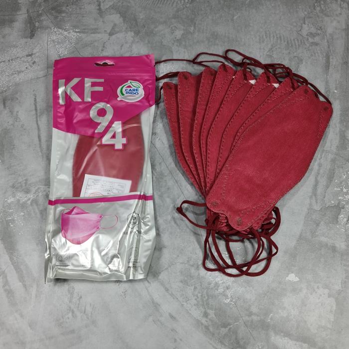 Gambar masker korea 3d kf94 warna pink-biru-merah-abu-ungu-oren-hot pink 10pc - maroon dari velvetshop undefined Tokopedia
