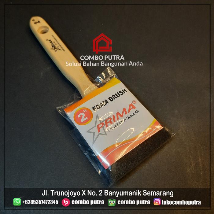 Gambar Kuas Busa Spons Untuk Politur Plitur - Foam Brush Prima - 2 Inchi dari comboputra undefined Tokopedia