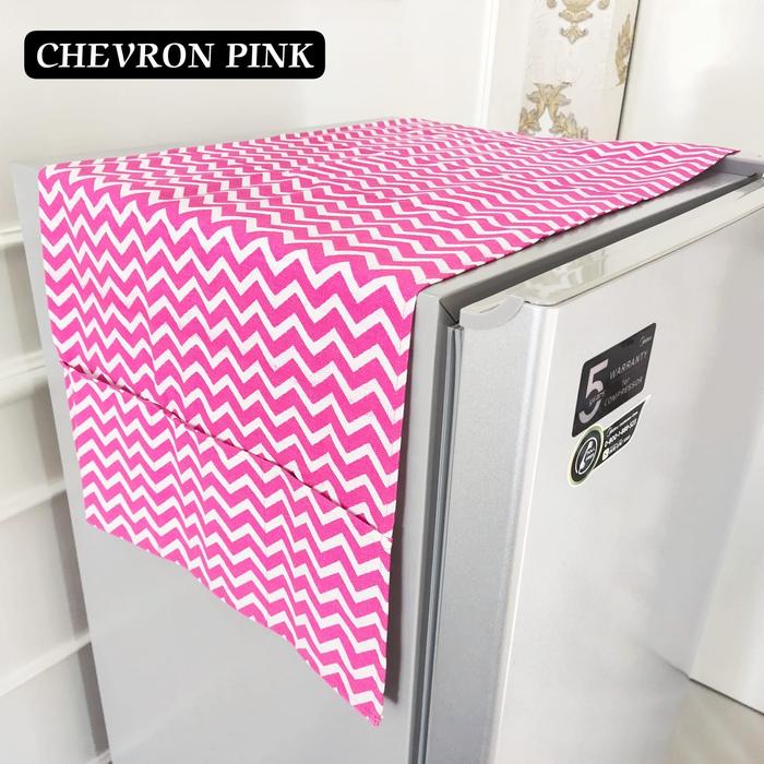 Gambar Sarung Kulkas I Taplak Cover Tutup Kulkas Kanvas Aneka Motif Minimalis - CHEVRON PINK, 50X150 dari Shee Loh undefined Tokopedia