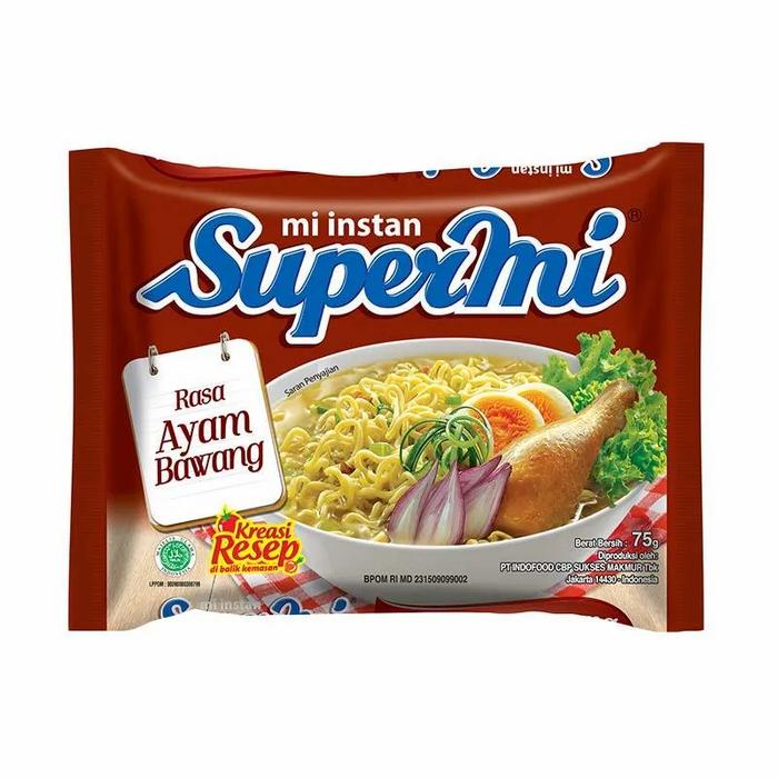 Promo Harga Supermi Mi Instan Ayam Bawang 75 gr - Tokopedia