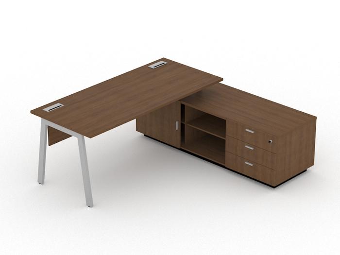 Gambar Meja Kantor Uno Executive New Lavender - Kiri dari UNO OFFICE undefined Tokopedia