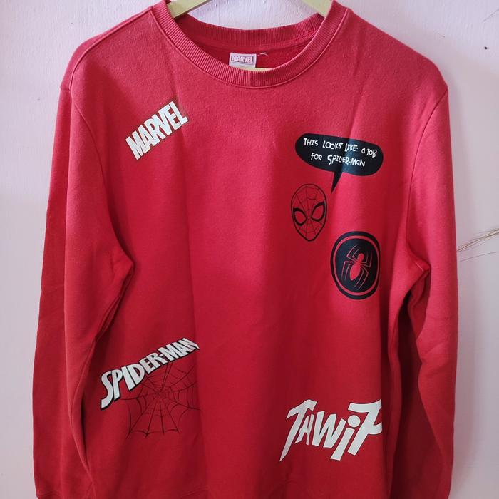 Marvel Sweater Spiderman Crime Fighter Lengan List
