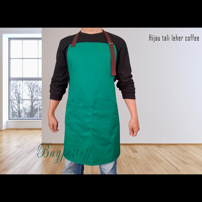 Gambar Apron Celemek Drill hight quality - hijau coffee dari Bagjastuff undefined Tokopedia