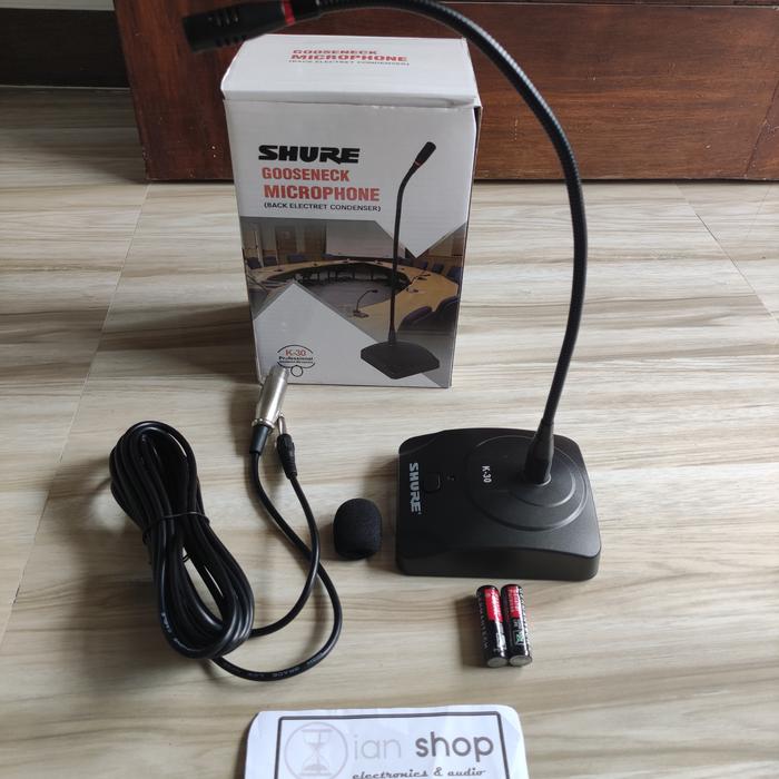 Gambar Mic Meja Rapat Meeting Podium Shure K30 Microphone Conference K 30 New dari Ian Shop Elektronik undefined Tokopedia