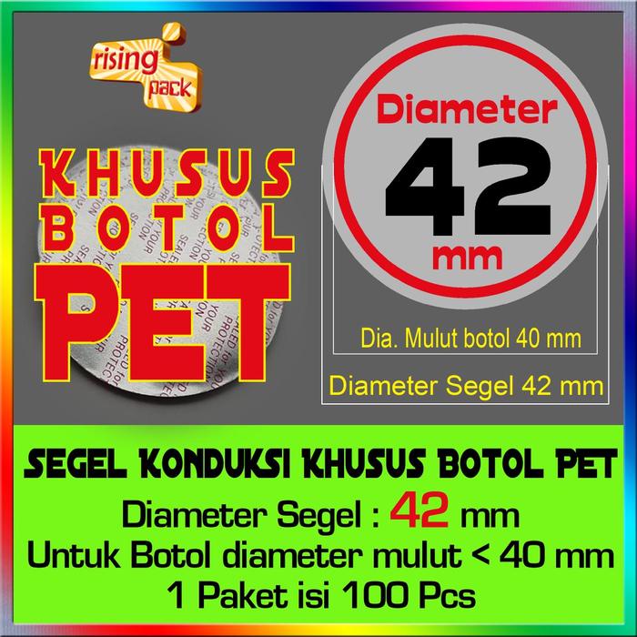 Gambar Segel seal aluminium PET 42,44,45,52,61,65,68 mm Konduksi(100 pcs) - 42mm dari Rising Pack undefined Tokopedia