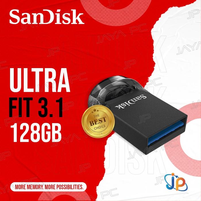 Gambar Flash Disk Sandisk Cruzer Ultra Fit CZ430 128GB USB 3.1 dari Jaya PC undefined Tokopedia