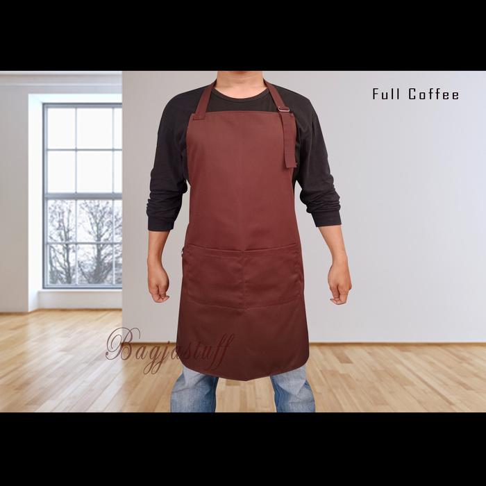 Gambar Apron Celemek Drill hight quality - Full coffee dari Bagjastuff undefined Tokopedia