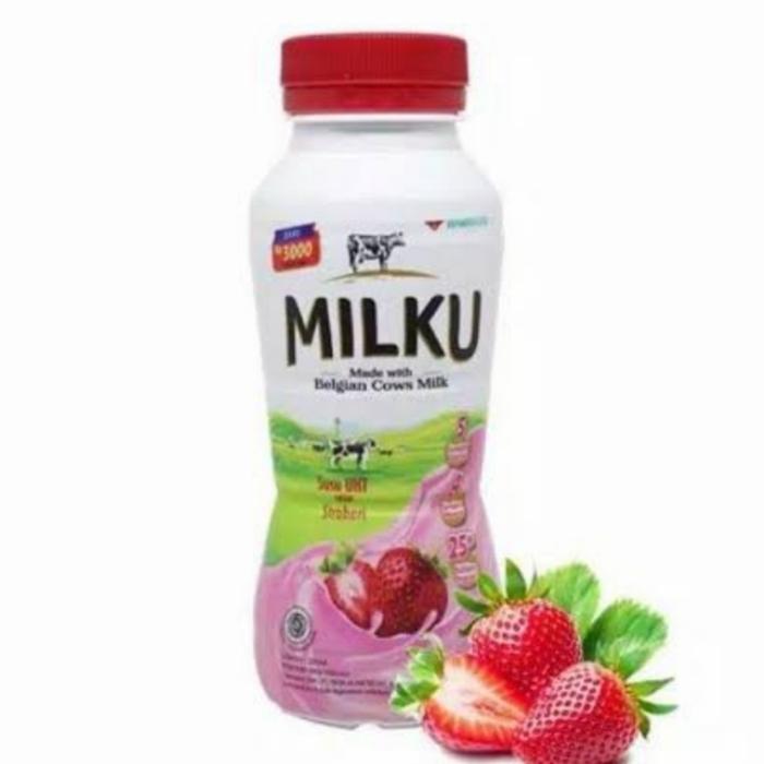 Gambar MILKU susu UHT 200 ml - Stroberi dari serambioshop undefined Tokopedia