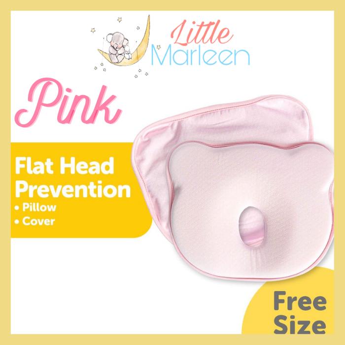 Gambar Bantal Bayi Anti Peyang / Flat Head Prevention Baby Pillow - Merah Muda dari littlemarleen undefined Tokopedia