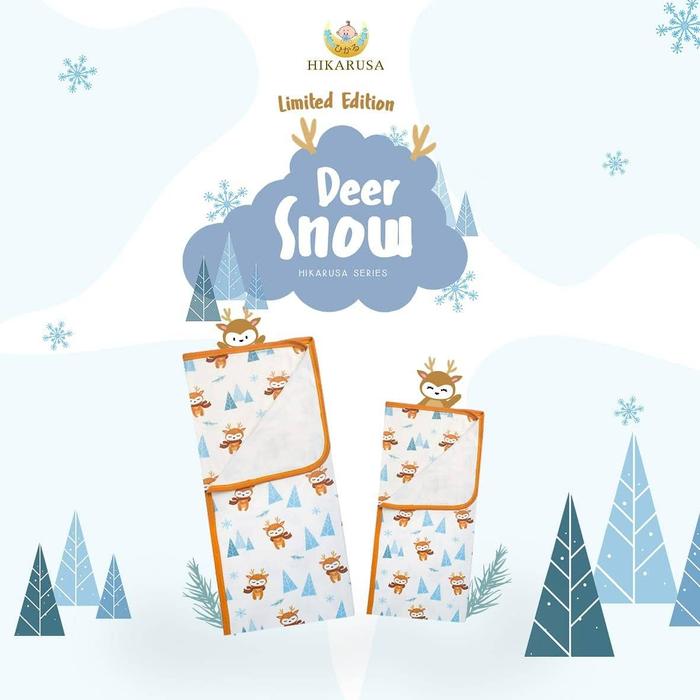 Gambar Hikarusa HIKARU Selimut Bayi Anak Blanket BAMBOO TENCEL DOUBLE LAYER - Deer Snow dari BabymaniashopID undefined Tokopedia