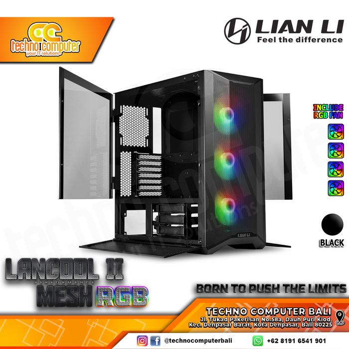 Gambar Lian Li Lancool II Mesh RGB - Free 3pcs 120mm Fan RGB - Hitam dari Techno Computer Bali undefined Tokopedia
