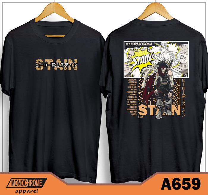 Gambar Kaos Baju Anime My Hero Academia Boku No Hero Stain Vol. 015 - A659, XXL dari Monochrome Apparel2 undefined Tokopedia