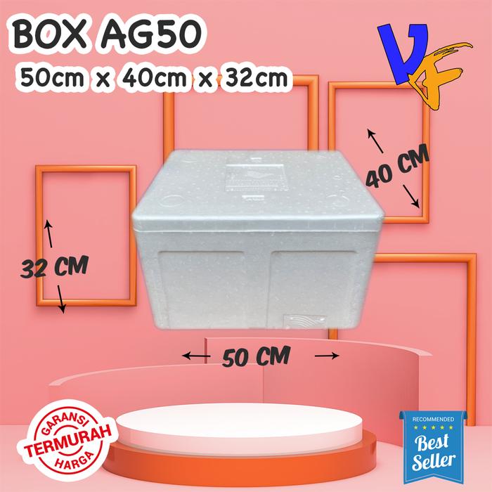 Gambar Box Styrofoam murah tebal / Box Sterofoam Besar /Gabus Styrofoam Kecil - 50x40x32cm dari VILLA FOAM INDONESIA undefined Tokopedia