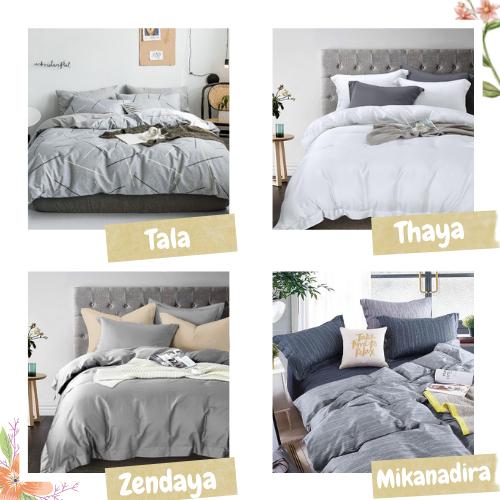 Gambar Bedcover Set 120x200 160x200 180x200 200x200 Katun Anti Geser - Tala, 90x200xT20 dari Sprei Hardian undefined Tokopedia