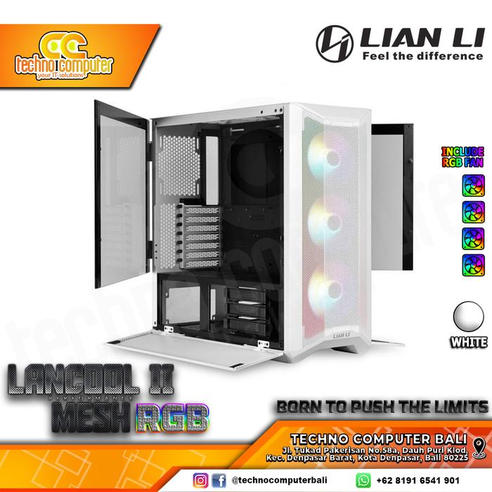 Gambar Lian Li Lancool II Mesh RGB - Free 3pcs 120mm Fan RGB - Putih dari Techno Computer Bali undefined Tokopedia