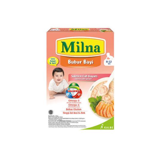Gambar Milna bubur Bayi 8+ bulan-Bubur Bayi 120 gr - salmon c bayam dari Asia Best Baby Shop undefined Tokopedia