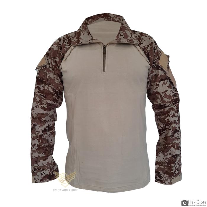 Jual combat shirt desert/digital krem 