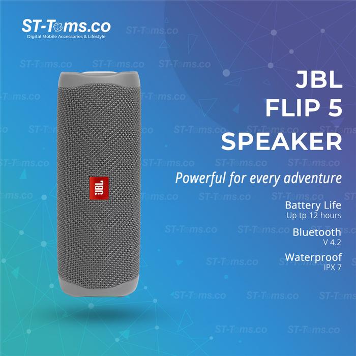 Gambar JBL Flip 5 Bluetooth Speaker - Gray dari ST-Toms.co undefined Tokopedia
