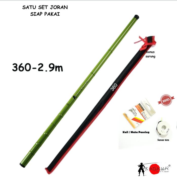 Gambar SET JORAN TEGEK MURAH PANCING KAGAWA WARNA HIJAU BISA LANGSUNG PAKAI - 3m dari Kagawa Fishing undefined Tokopedia